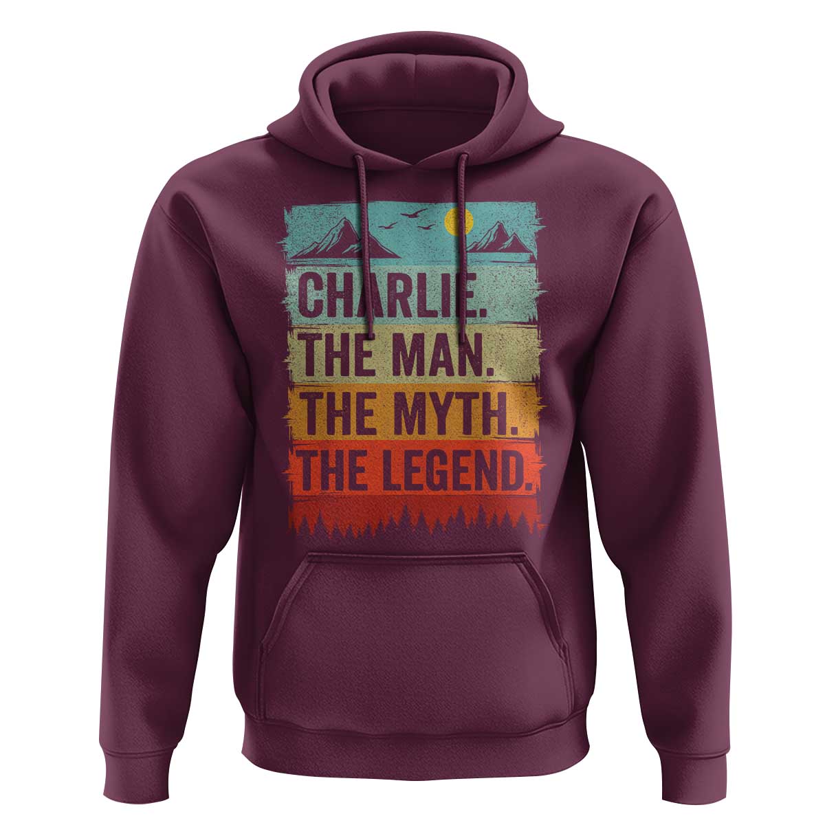 Charlie The Man The Myth The Legend Hoodie Retro Vintage - Wonder Print Shop