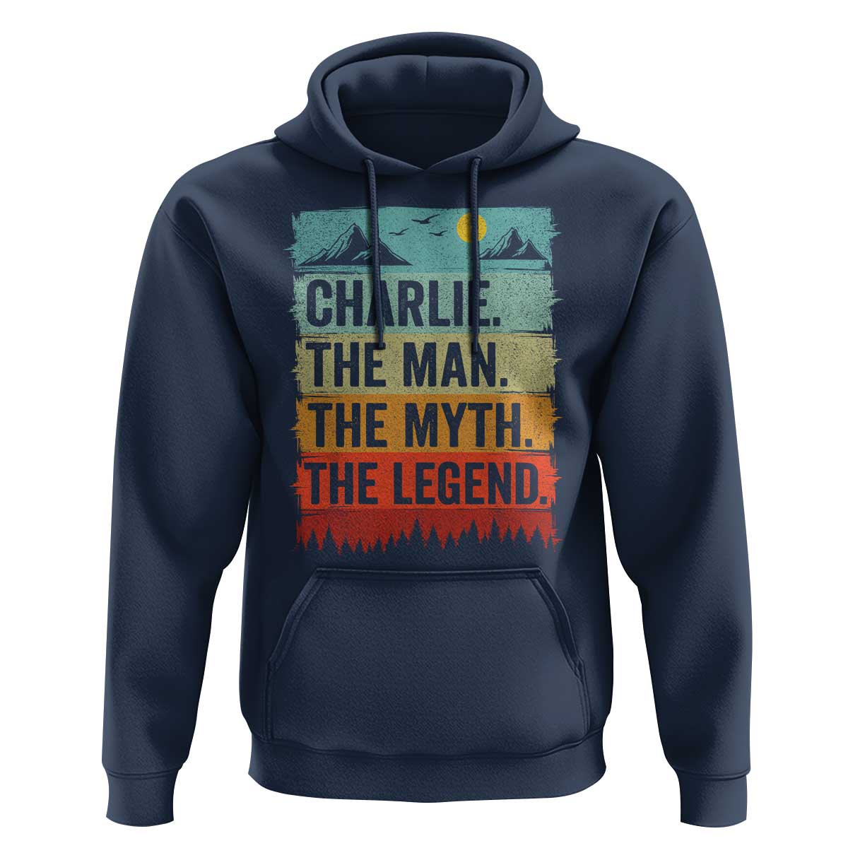 Charlie The Man The Myth The Legend Hoodie Retro Vintage - Wonder Print Shop