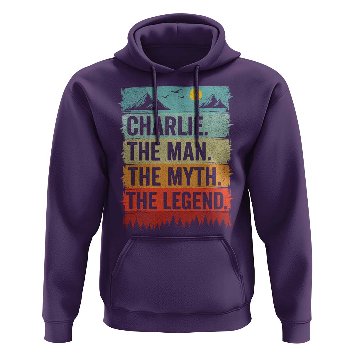 Charlie The Man The Myth The Legend Hoodie Retro Vintage - Wonder Print Shop