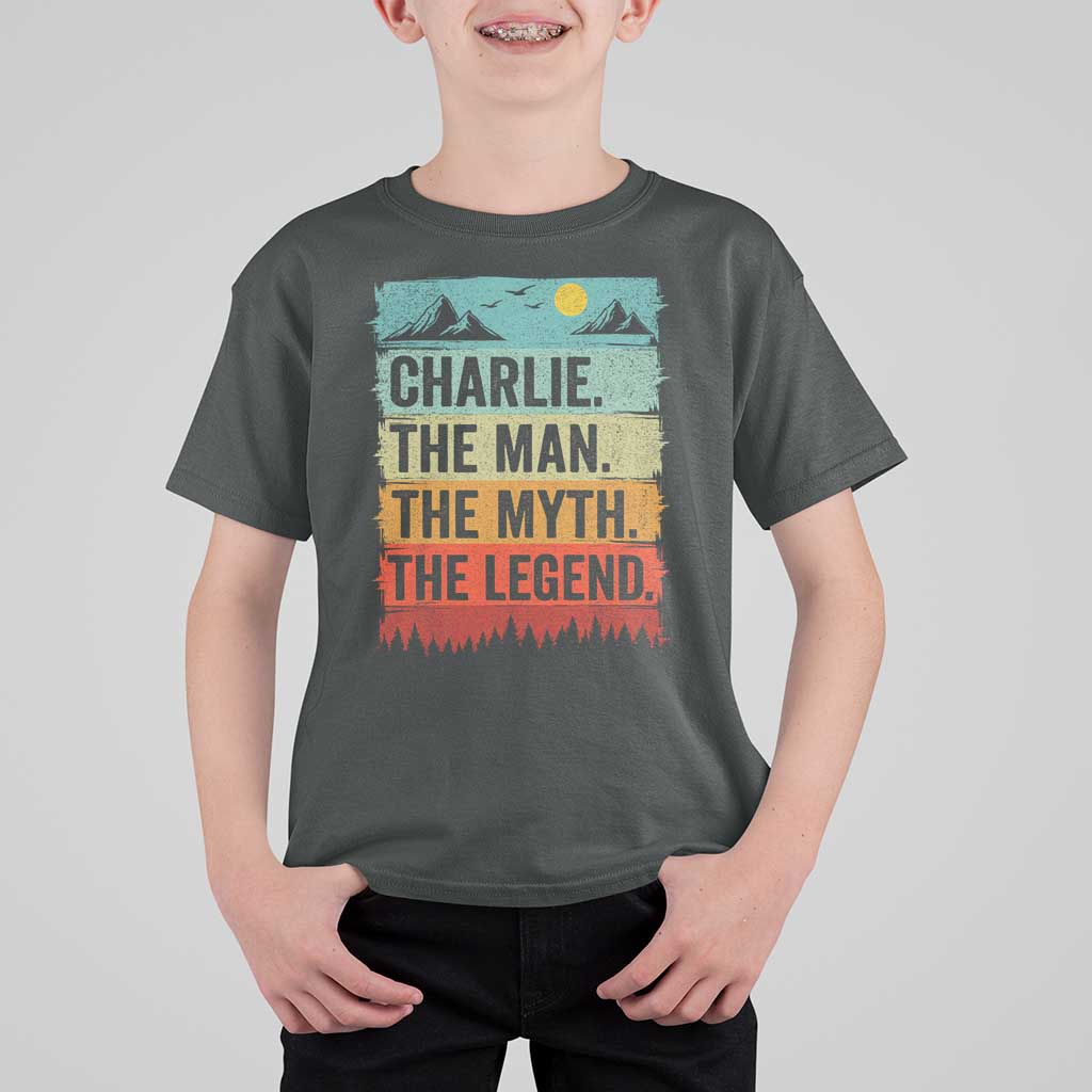 Charlie The Man The Myth The Legend T Shirt For Kid Retro Vintage - Wonder Print Shop