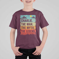 Charlie The Man The Myth The Legend T Shirt For Kid Retro Vintage - Wonder Print Shop