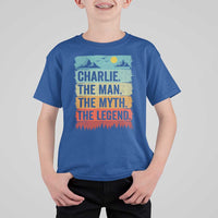 Charlie The Man The Myth The Legend T Shirt For Kid Retro Vintage - Wonder Print Shop