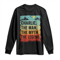 Charlie The Man The Myth The Legend Long Sleeve Shirt Retro Vintage - Wonder Print Shop