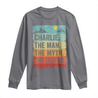 Charlie The Man The Myth The Legend Long Sleeve Shirt Retro Vintage - Wonder Print Shop
