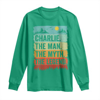 Charlie The Man The Myth The Legend Long Sleeve Shirt Retro Vintage - Wonder Print Shop