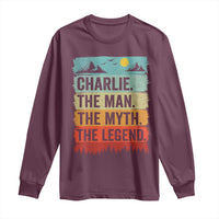Charlie The Man The Myth The Legend Long Sleeve Shirt Retro Vintage - Wonder Print Shop