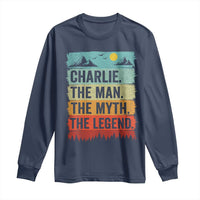 Charlie The Man The Myth The Legend Long Sleeve Shirt Retro Vintage - Wonder Print Shop