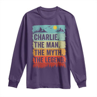 Charlie The Man The Myth The Legend Long Sleeve Shirt Retro Vintage - Wonder Print Shop