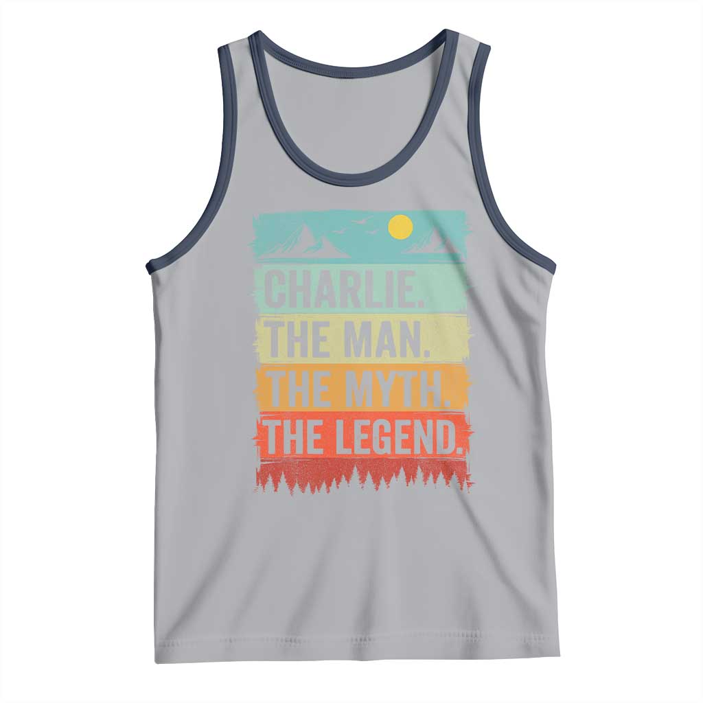 Charlie The Man The Myth The Legend Tank Top Retro Vintage - Wonder Print Shop