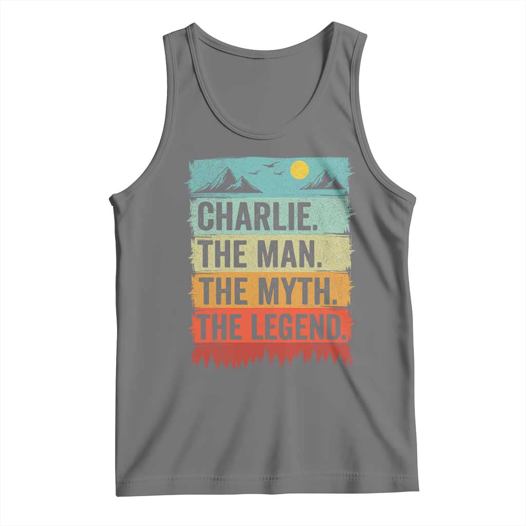 Charlie The Man The Myth The Legend Tank Top Retro Vintage - Wonder Print Shop