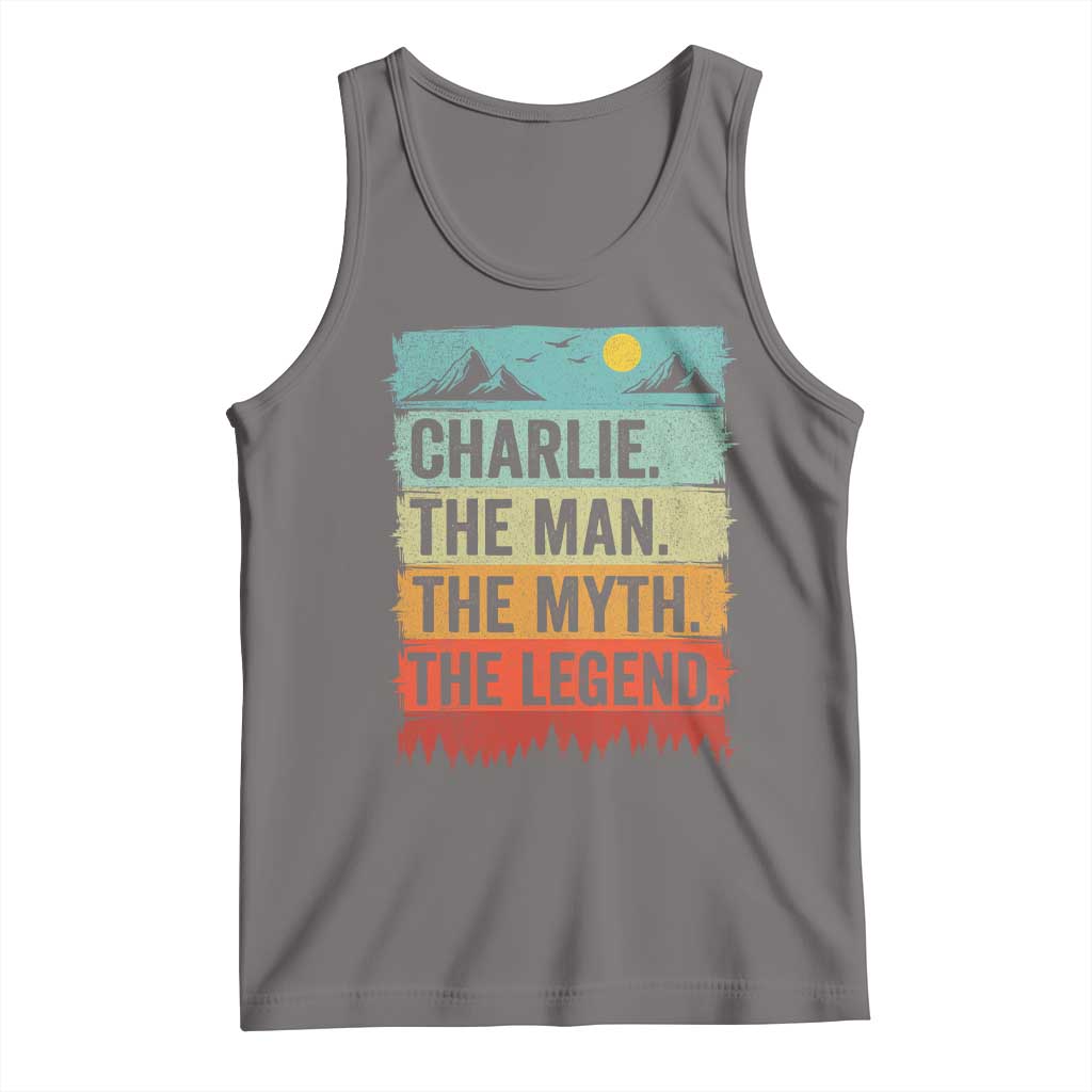Charlie The Man The Myth The Legend Tank Top Retro Vintage - Wonder Print Shop