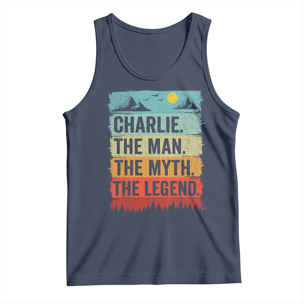 Charlie The Man The Myth The Legend Tank Top Retro Vintage - Wonder Print Shop
