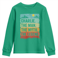 Charlie The Man The Myth The Legend Youth Sweatshirt Retro Vintage - Wonder Print Shop