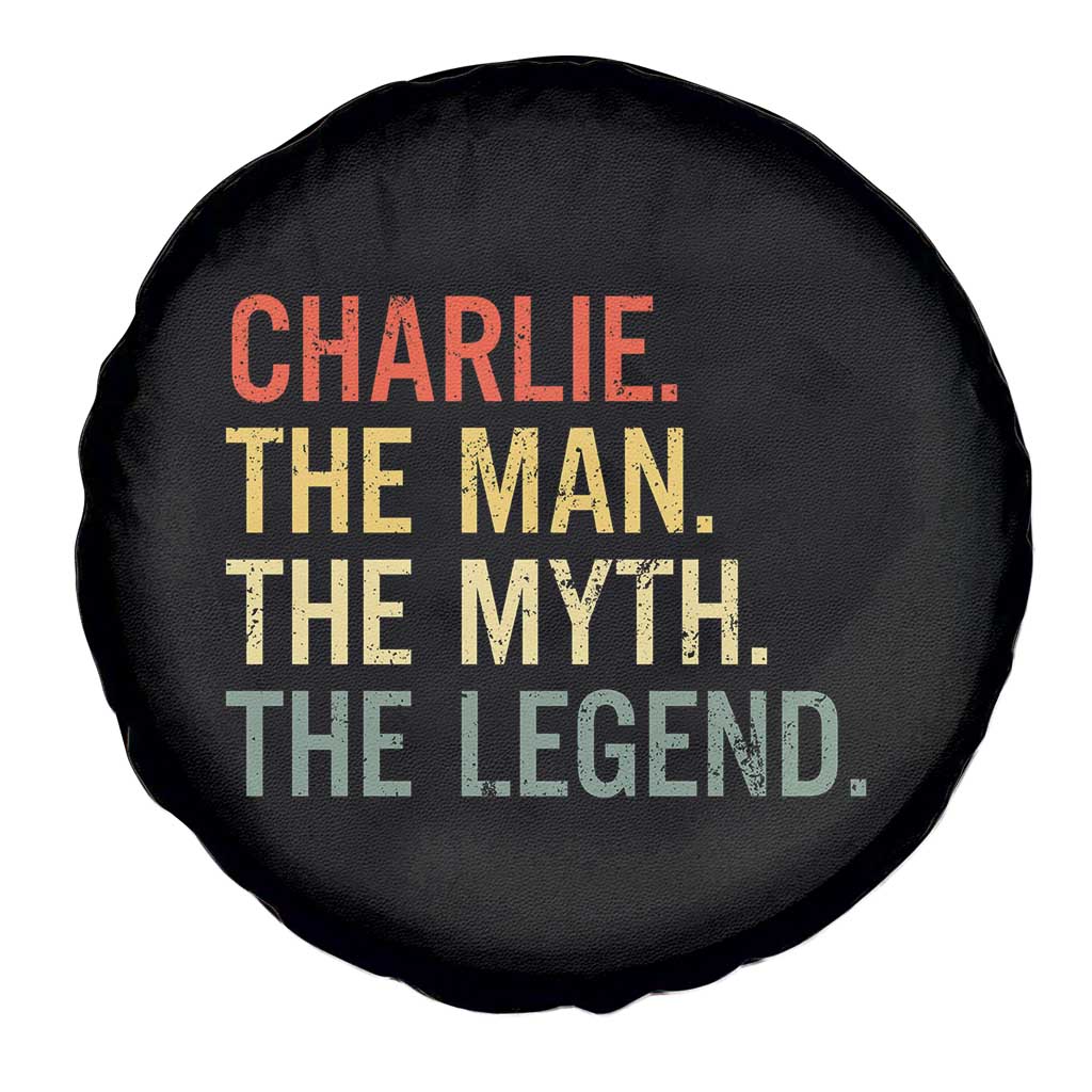 Retro Charlie The Man The Myth The Legend Spare Tire Cover - Wonder Print Shop