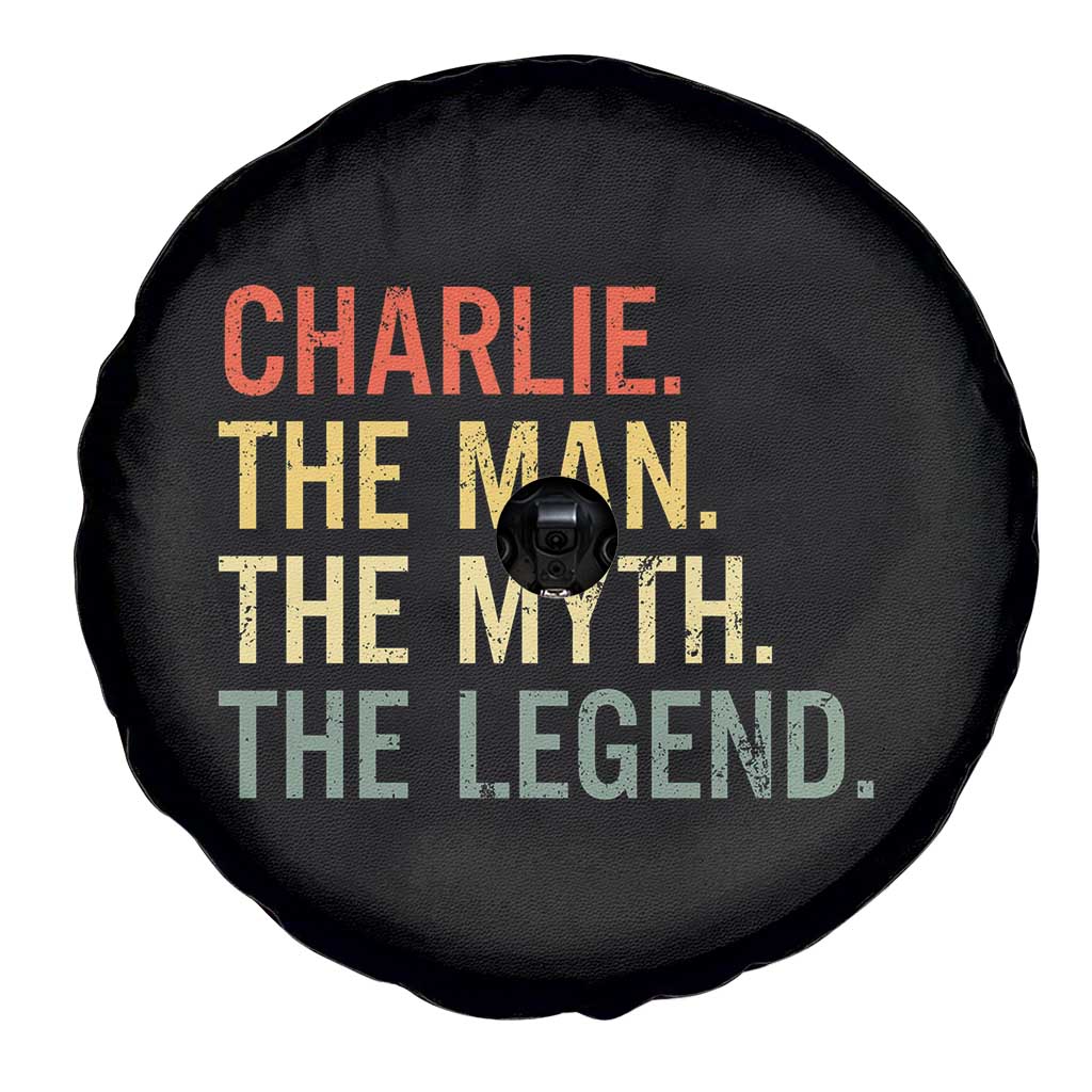 Retro Charlie The Man The Myth The Legend Spare Tire Cover - Wonder Print Shop
