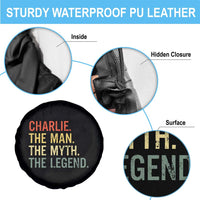 Retro Charlie The Man The Myth The Legend Spare Tire Cover - Wonder Print Shop
