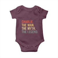 Retro Charlie The Man The Myth The Legend Baby Onesie - Wonder Print Shop