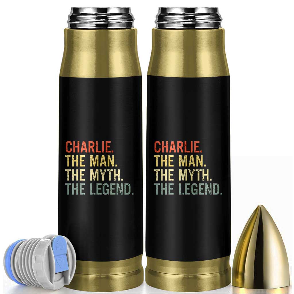 Retro Charlie The Man The Myth The Legend Bullet Tumbler - Wonder Print Shop