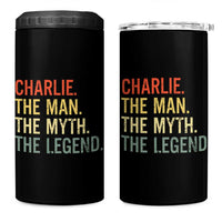 Retro Charlie The Man The Myth The Legend 4 in 1 Can Cooler Tumbler - Wonder Print Shop