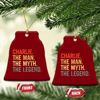 Retro Charlie The Man The Myth The Legend Ceramic Ornament - Wonder Print Shop