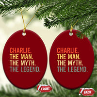 Retro Charlie The Man The Myth The Legend Ceramic Ornament - Wonder Print Shop