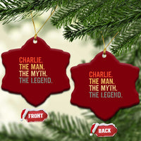 Retro Charlie The Man The Myth The Legend Ceramic Ornament - Wonder Print Shop