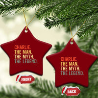 Retro Charlie The Man The Myth The Legend Ceramic Ornament - Wonder Print Shop