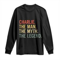 Retro Charlie The Man The Myth The Legend Long Sleeve Shirt - Wonder Print Shop