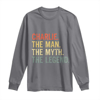 Retro Charlie The Man The Myth The Legend Long Sleeve Shirt - Wonder Print Shop