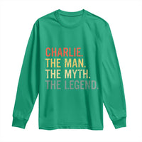 Retro Charlie The Man The Myth The Legend Long Sleeve Shirt - Wonder Print Shop
