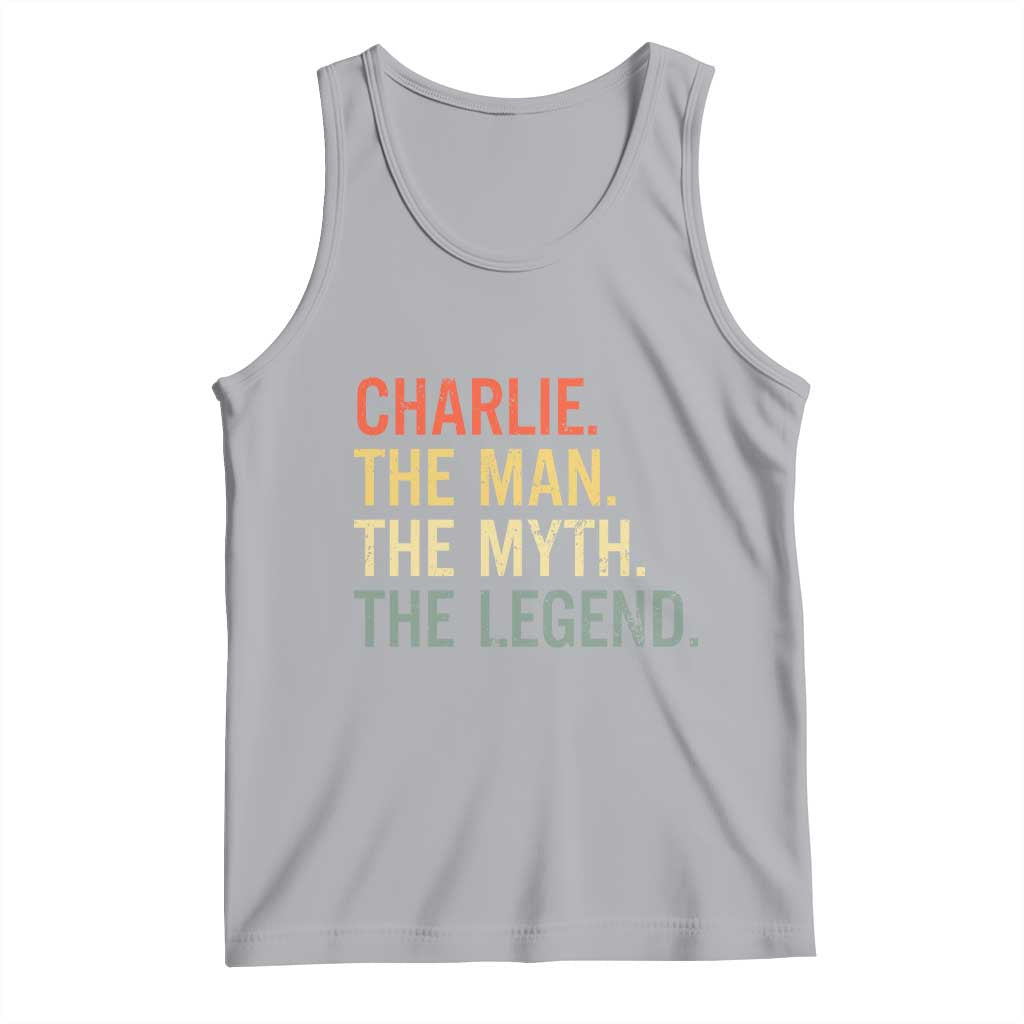 Retro Charlie The Man The Myth The Legend Tank Top - Wonder Print Shop