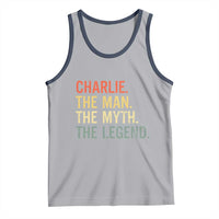 Retro Charlie The Man The Myth The Legend Tank Top - Wonder Print Shop