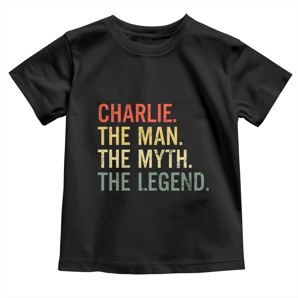 Retro Charlie The Man The Myth The Legend Toddler T Shirt - Wonder Print Shop