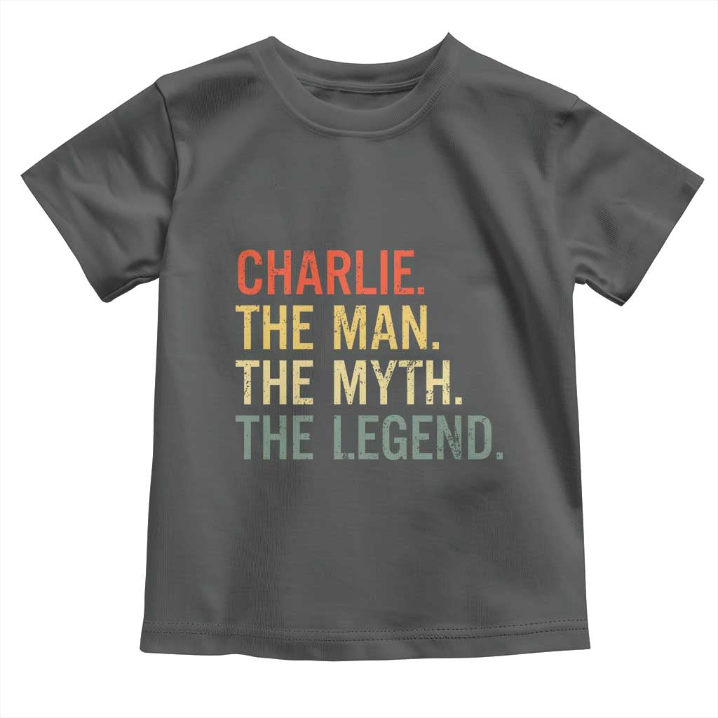 Retro Charlie The Man The Myth The Legend Toddler T Shirt - Wonder Print Shop