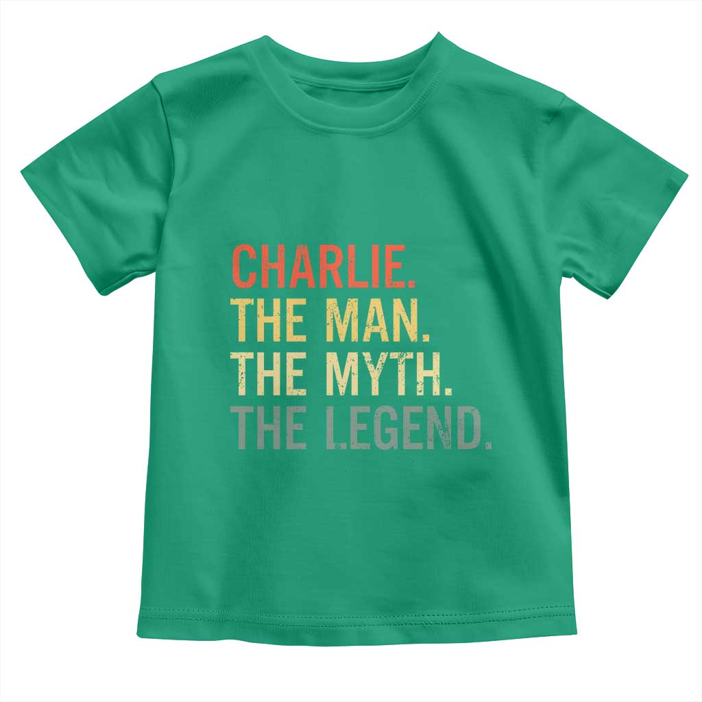 Retro Charlie The Man The Myth The Legend Toddler T Shirt - Wonder Print Shop