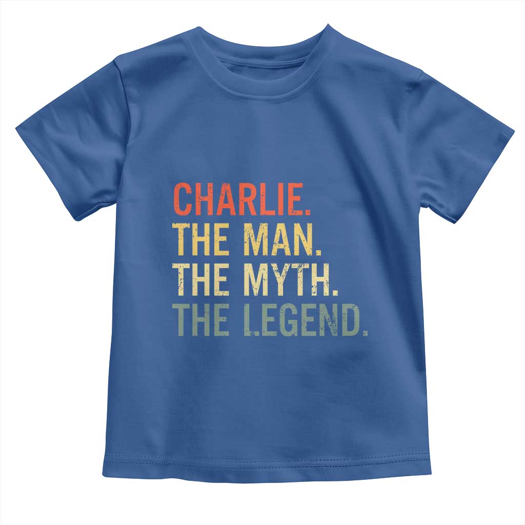 Retro Charlie The Man The Myth The Legend Toddler T Shirt - Wonder Print Shop