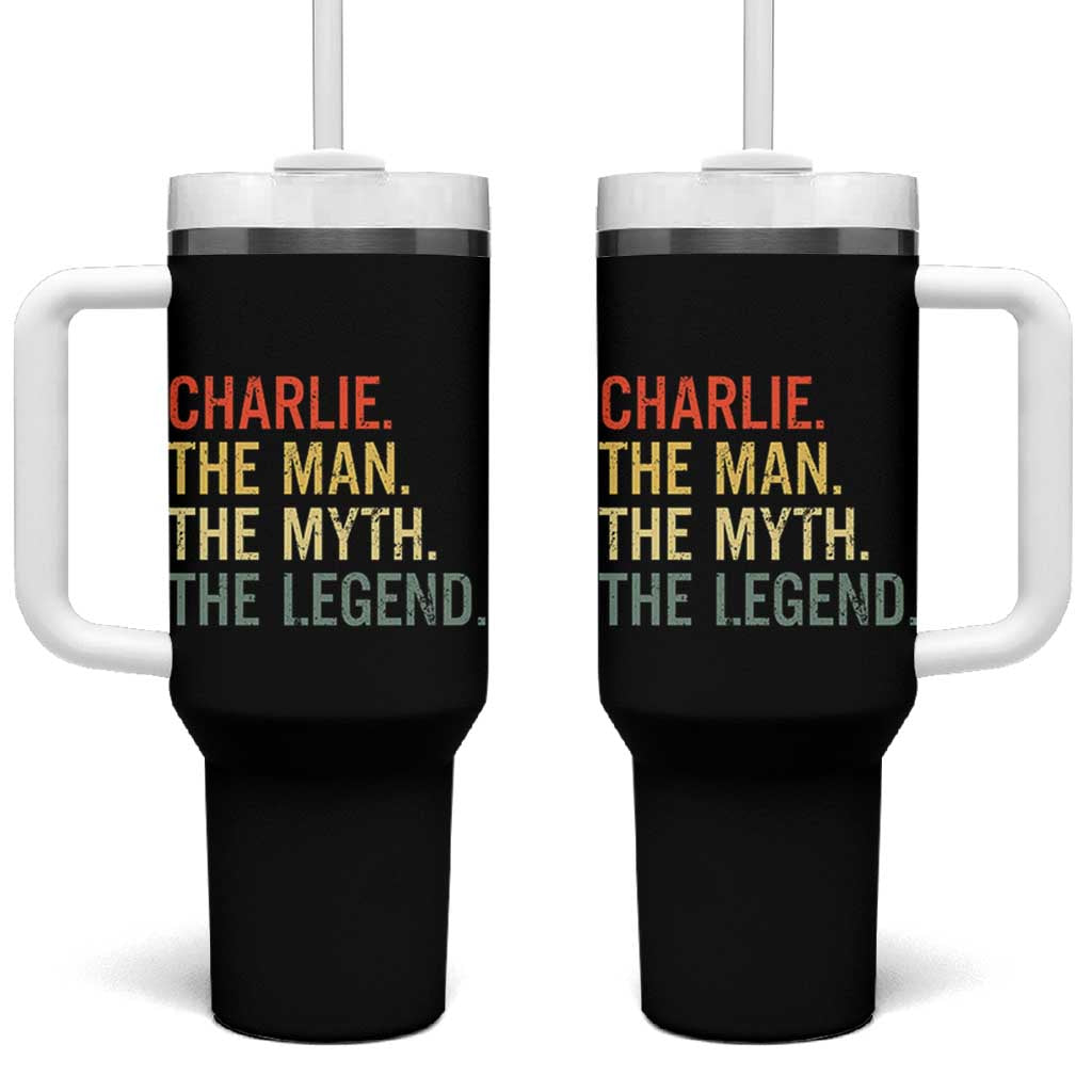 Retro Charlie The Man The Myth The Legend Tumbler With Handle - Wonder Print Shop