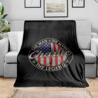 Charlie The Man The Myth The Legend Throw Blanket Retro Vintage American Flag - Wonder Print Shop