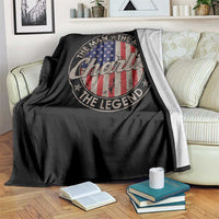 Charlie The Man The Myth The Legend Throw Blanket Retro Vintage American Flag - Wonder Print Shop