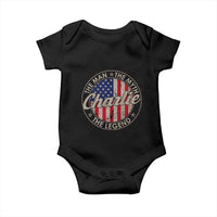 Charlie The Man The Myth The Legend Baby Onesie Retro Vintage American Flag - Wonder Print Shop