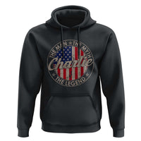 Charlie The Man The Myth The Legend Hoodie Retro Vintage American Flag - Wonder Print Shop