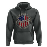 Charlie The Man The Myth The Legend Hoodie Retro Vintage American Flag - Wonder Print Shop
