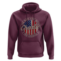 Charlie The Man The Myth The Legend Hoodie Retro Vintage American Flag - Wonder Print Shop