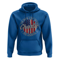 Charlie The Man The Myth The Legend Hoodie Retro Vintage American Flag - Wonder Print Shop
