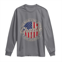 Charlie The Man The Myth The Legend Long Sleeve Shirt Retro Vintage American Flag - Wonder Print Shop