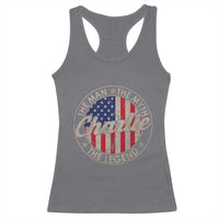 Charlie The Man The Myth The Legend Racerback Tank Top Retro Vintage American Flag - Wonder Print Shop