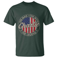 Charlie The Man The Myth The Legend T Shirt Retro Vintage American Flag - Wonder Print Shop
