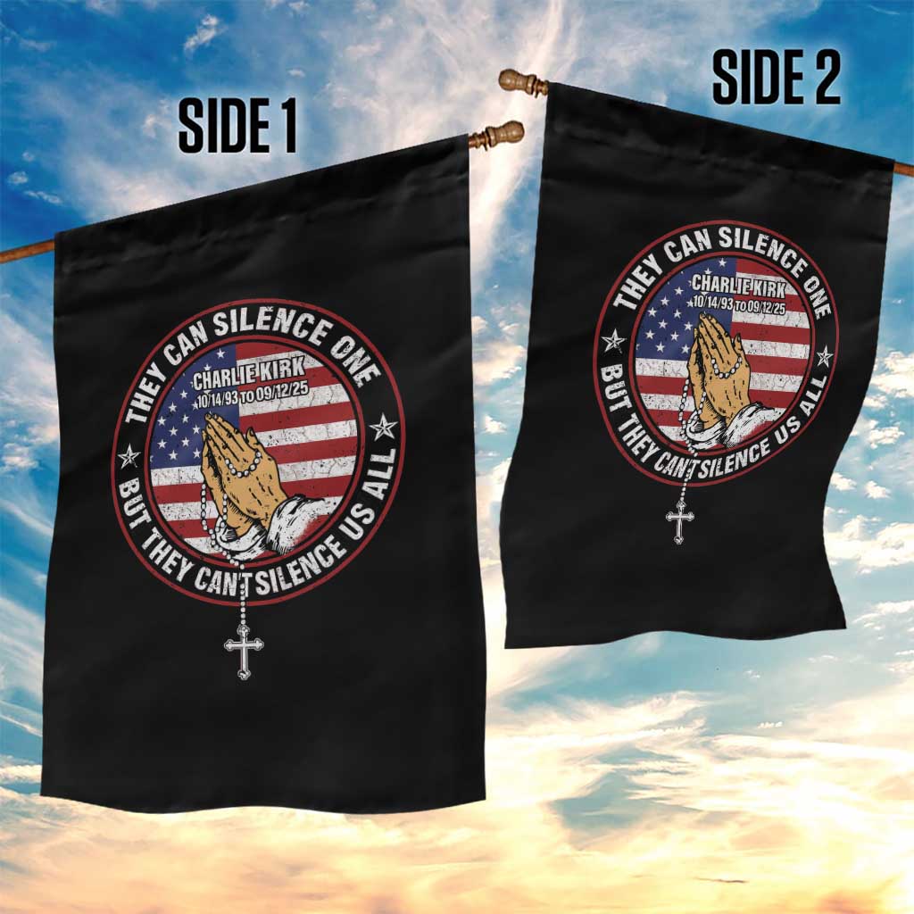 Charlie Kirk Memorial Garden Flag Retro American Flag - Wonder Print Shop