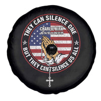 Charlie Kirk Memorial Spare Tire Cover Retro American Flag - Wonder Print Shop