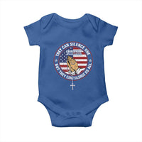 Charlie Kirk Memorial Baby Onesie Retro American Flag - Wonder Print Shop